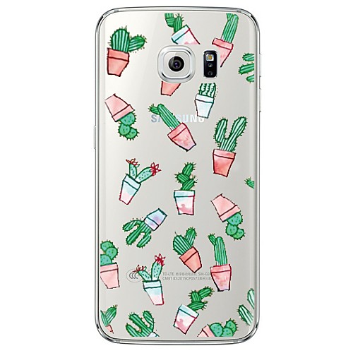 

Phone Case For Samsung Galaxy Back Cover S7 edge S7 S6 edge plus S6 edge S6 S5 S4 Transparent Pattern Cartoon Soft TPU