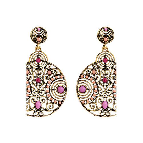 

Women's Synthetic Diamond Earrings Hollow Out Crossover Beads Ladies Luxury Tassel Vintage Bohemian Punk Imitation Diamond Earrings Jewelry Golden For Wedding Party Casual Work