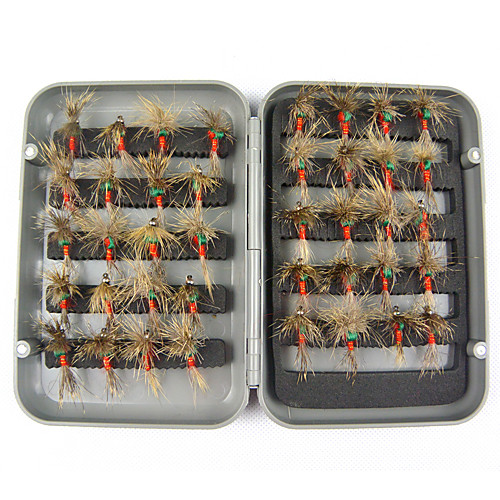 

40 pcs Flies Fishing Lures Flies Handmade Floating Bass Trout Pike Sea Fishing Fly Fishing General Fishing Plastic Carbon Steel Nylon