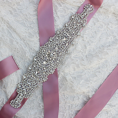 

Satin Wedding / Party / Evening Sash With Rhinestone Women's Sashes