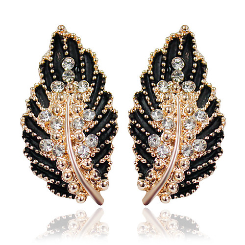 

Women's Stud Earrings Drop Earrings Leaf Fashion Earrings Jewelry White / Black / Pink For Wedding Party 1pc