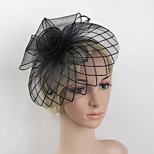 

Feather / Net Fascinators / Headwear with Floral 1pc Wedding / Special Occasion Headpiece