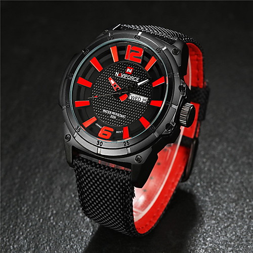 

Men's Fashion Watch Quartz Digital Leather Brown / Analog Classic Casual - Yellow Red / Stainless Steel