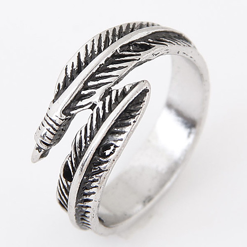 

Band Ring Silver Alloy Feather Personalized Fashion Vintage One Size / Men's