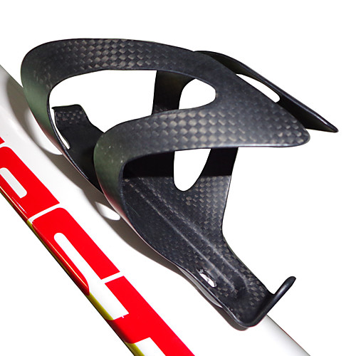 

Bike Water Bottle Cage Carbon Fiber Portable Lightweight Wearable Wearproof Durable For Cycling Bicycle Road Bike Mountain Bike MTB BMX TT Fixed Gear Bike Carbon Fiber Black 1 pcs