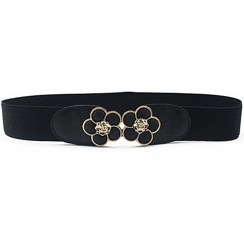 

Women's Wide Belt Daily Date Dress Black White Belt Solid Colored / Resin / Red / Khaki / Winter / Spring