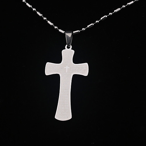 

Men's Women's Pendant Necklace Cross Cross Stainless Steel Necklace Jewelry For Daily Casual