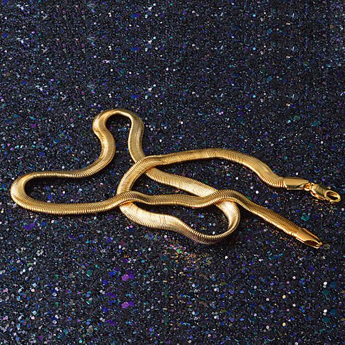 

Chain Necklace Snake Fashion Classic 18K Gold Plated Gold Plated Golden Necklace Jewelry For Party Wedding Gift Casual Daily Sports
