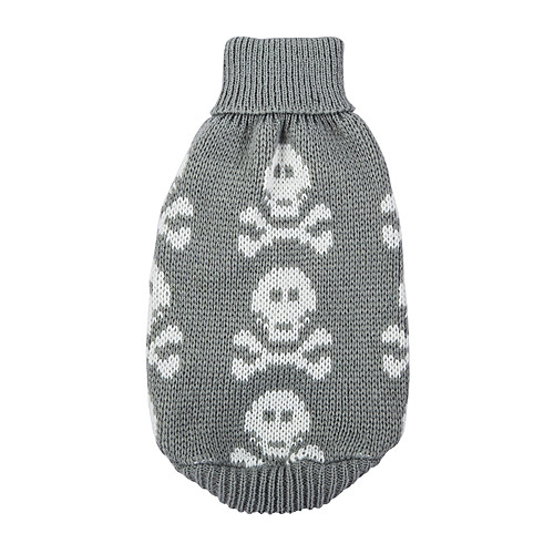 

Dog Sweater Skull Keep Warm Winter Dog Clothes Puppy Clothes Dog Outfits Black Red Gray Costume for Girl and Boy Dog Cotton XS S M L XL