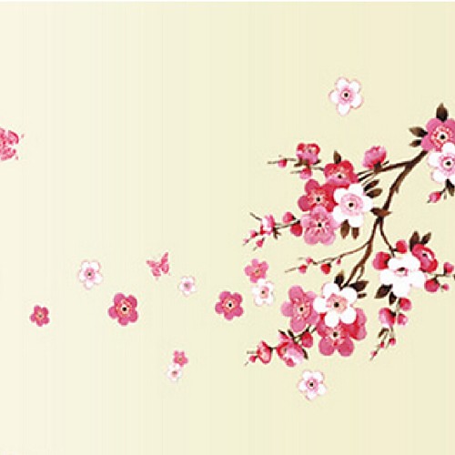 

Floral & Plants Wall Stickers Living Room, Pre-pasted PVC Home Decoration Wall Decal 4560CM