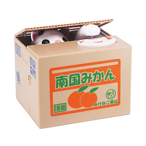 

1 pcs Itazura Coin Bank / Money Bank Piggy Bank / Money Bank Stealing Coin Bank Saving Money Box Case Piggy Bank ABS Cat Electric Adults' Boys' Girls' Toys Gifts