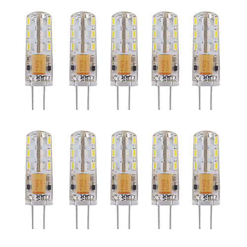 

10pcs 1 W LED Bi-pin Lights 460 lm G4 Tube 24 LED Beads SMD 3014 Decorative Warm White Cold White 12 V / 10 pcs / RoHS