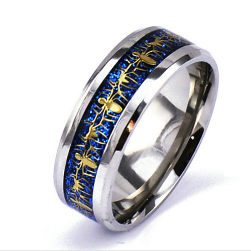 

Men's Band Ring Groove Rings Silver Alloy Punk Rock Christmas Gifts Daily Jewelry