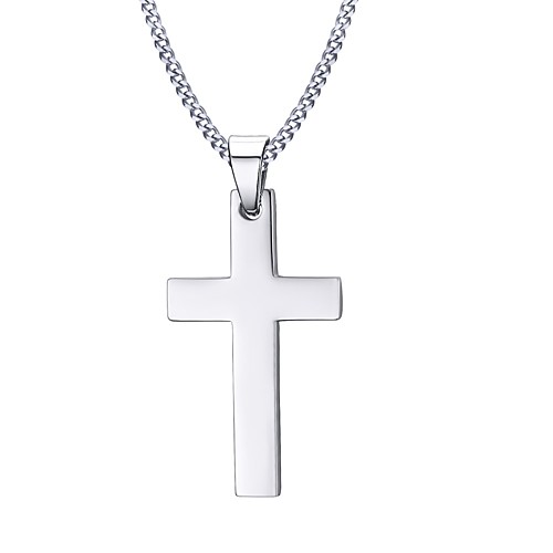 

Men's Pendant Necklace Cross Ladies Personalized Basic Fashion Stainless Steel Silver Necklace Jewelry For Christmas Gifts Casual Daily Sports