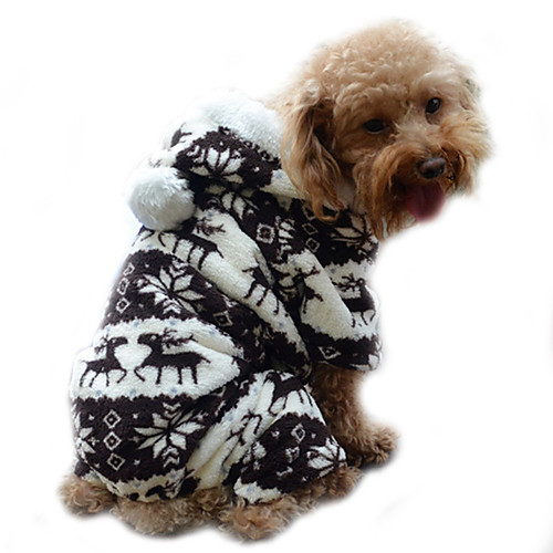

Dog Coat Hoodie Jumpsuit Reindeer Keep Warm Outdoor Winter Dog Clothes Puppy Clothes Dog Outfits Blue Pink Gray Costume for Girl and Boy Dog Corduroy S M L XL XXL
