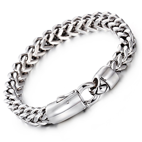 

Men's Chain Bracelet Fashion Stainless Steel Bracelet Jewelry Silver For Party Anniversary Birthday Congratulations Graduation Gift