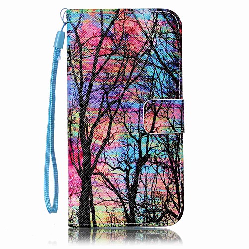 

Phone Case For Samsung Galaxy Full Body Case Leather Wallet Card S8 Plus S8 S7 edge S7 S6 edge S6 S5 Wallet Card Holder with Stand Tree Hard PU Leather
