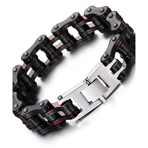 

Men's Chain Bracelet Fashion Stainless Steel Bracelet Jewelry Black For Christmas Gifts Party Anniversary Birthday Congratulations Graduation