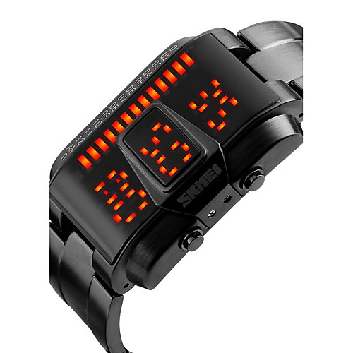 

SKMEI Men's Wrist Watch Digital Black / Silver 30 m Water Resistant / Waterproof Calendar / date / day Cool Digital Luxury Fashion - Black Silver Two Years Battery Life / Maxell CR2025