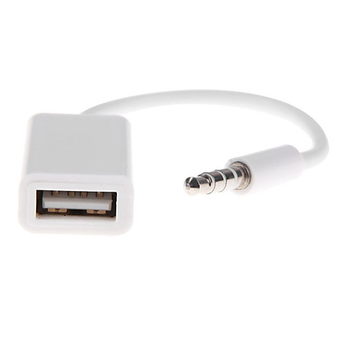 

Sync 3.5mm Male Car AUX Audio Plug Jack to USB Female Cord Converter Cable