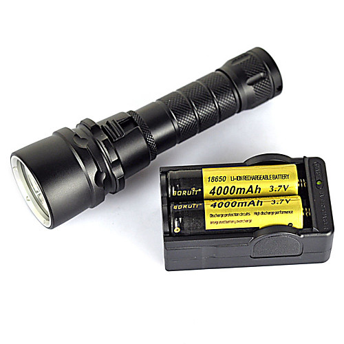 

Underwater 100M 2000LM XM-L2 LED Scuba Diving Flashlight Torch Light Waterproof Full set Of Battery Charger