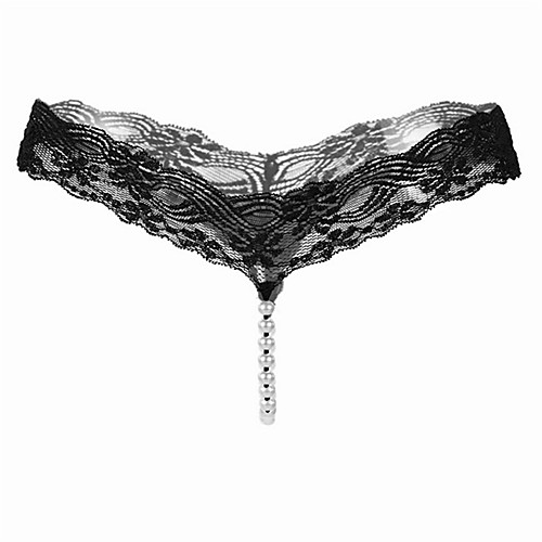 

Women's Lace Solid Colored G-strings & Thongs Panties Low Waist Erotic Red One-Size
