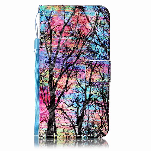 

Case For Samsung Galaxy J7 (2016) / J5 (2016) / J5 Wallet / Card Holder Full Body Cases Tree Hard PU Leather