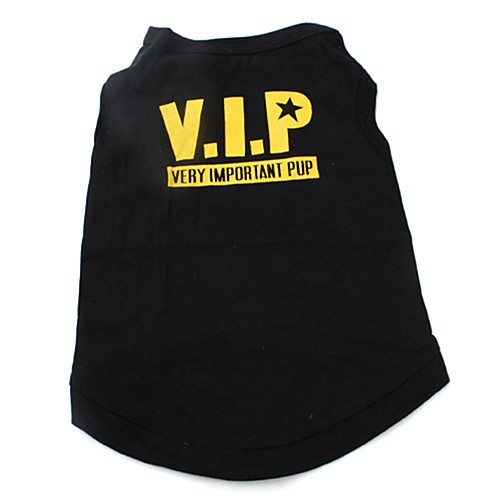 

Cat Dog Shirt / T-Shirt Vest Winter Dog Clothes Black Costume Cotton Letter & Number Birthday Holiday Casual / Daily XS S M L