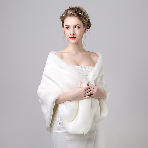 

Shawls Faux Fur / Imitation Cashmere Wedding / Party Evening Women's Wrap With Pattern