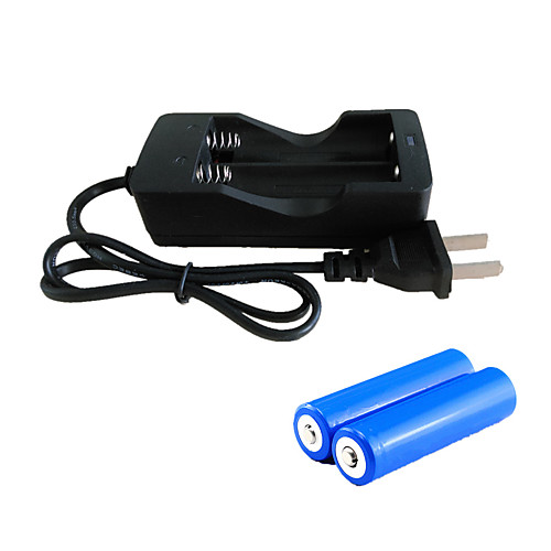 

Battery Charger with 2pcs 18650 Li-ion Batteries 2000 mAh 3.7 V for Flashlights Headlamps US EU UK Plug Rechargeable Portable Emergency High Power Fast Charging USA UK EU Camping Hiking Fishing
