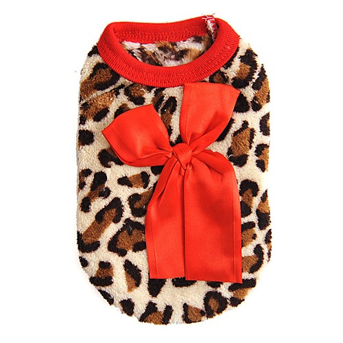 

Cat Dog Sweater Sweatshirt Vest Leopard Fashion Casual / Daily Winter Dog Clothes Puppy Clothes Dog Outfits Red Rose Costume for Girl and Boy Dog Polar Fleece XXS XS S