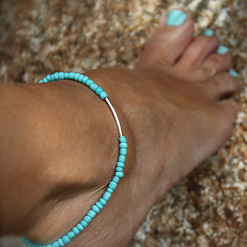 

Women's Anklet Ladies Simple Style Anklet Jewelry Black / Blue For Wedding Party Daily