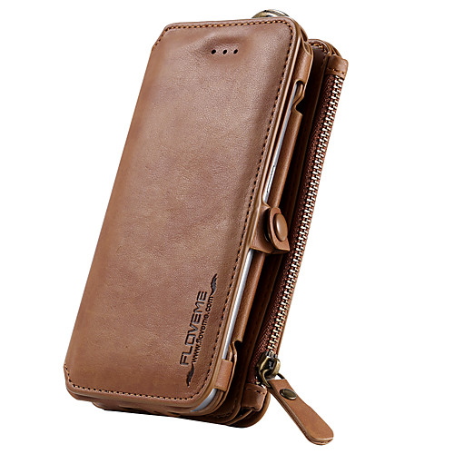 

Case For Samsung Galaxy S7 / S6 edge plus / S6 edge Wallet / Card Holder / with Stand Full Body Cases Solid Colored Hard Genuine Leather