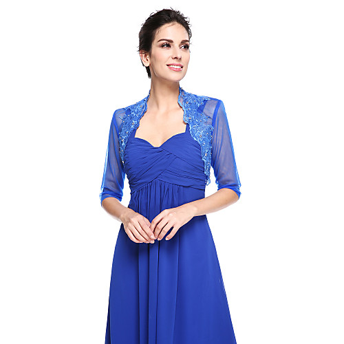 

Shrugs Tulle Wedding / Party Evening Women's Wrap With Beading / Appliques