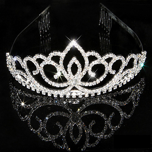 

Women's For Wedding Special Occasion Prom Wedding Classic Style Crystal Rhinestone Silver