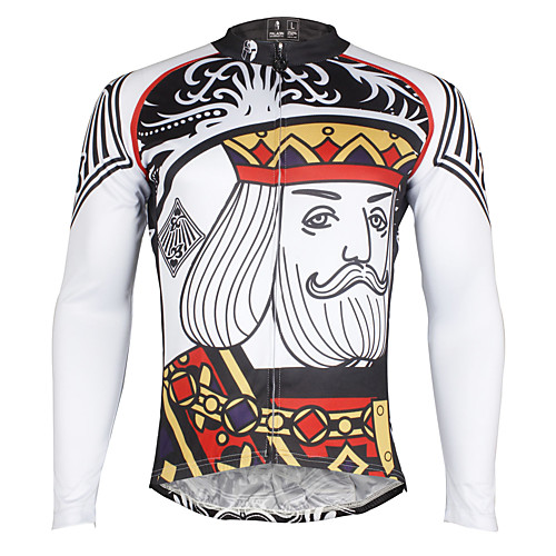 

ILPALADINO Men's Long Sleeve Cycling Jersey Winter Summer Polyester Bike Jersey Top Mountain Bike MTB Road Bike Cycling Ultraviolet Resistant Quick Dry Breathable Sports Clothing Apparel / Stretchy