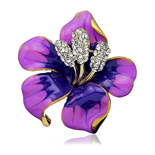 

Women's Brooches Ladies Stylish Brooch Jewelry White Black Purple For Wedding Party Dailywear Casual Daily