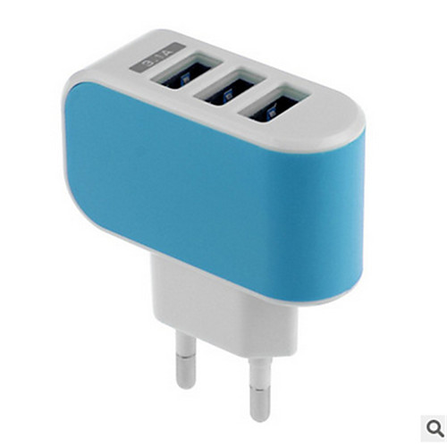 

Зарядное устройство для дома Зарядное устройство USB Стандарт США / Евро стандарт Быстрая зарядка / Несколько портов 3 USB порта 3.1 A для