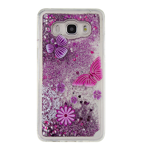 

Case For Samsung Galaxy J5 (2016) / J5 / J3 (2016) Flowing Liquid / Pattern Back Cover Glitter Shine Soft TPU