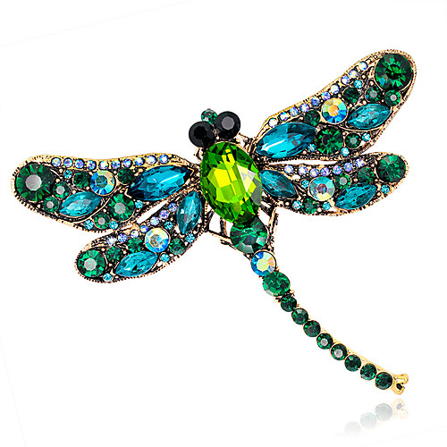 

Women's Brooches Ladies Fashion Color Crystal Brooch Jewelry Butterfly Red Blue For Party Wedding Casual Daily