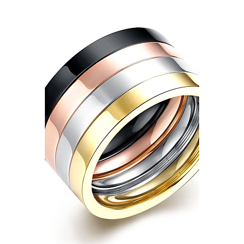 

Ring Golden Black Rose Gold Stainless Steel Silver Plated Gold Plated European 7 8 10 / Engagement Ring / Rose Gold Plated / Men's