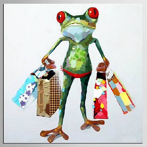 

Oil Painting Hand Painted Square Pop Art Classic Modern Stretched Canvas