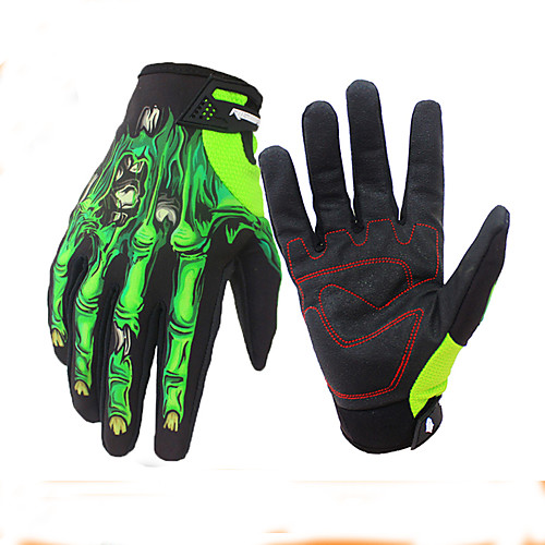 

Winter Bike Gloves / Cycling Gloves Mountain Bike MTB Anti-Slip Breathable Sweat wicking Protective Full Finger Gloves Touch Screen Gloves Sports Gloves White Green for Adults' Outdoor