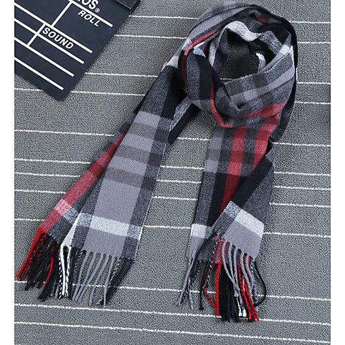 

Men's Vintage Rectangle Scarf - Check / Fall / Winter