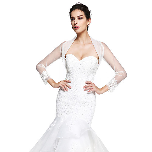 

Shrugs Tulle Wedding / Party Evening Women's Wrap With Appliques