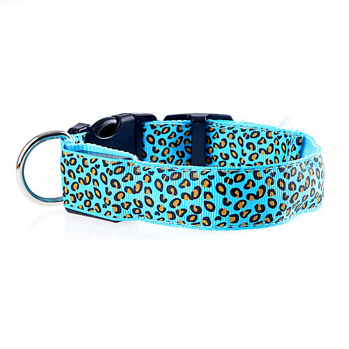 

Cat Dog Collar Light Up Collar LED Lights Adjustable / Retractable Rechargeable Electronic / Electric Leopard Nylon White Yellow Red Blue Pink 1 pc