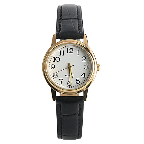 

Women's Wrist Watch Quartz Quilted PU Leather Black Casual Watch / Analog Ladies Casual Fashion - Black One Year Battery Life / Tianqiu 377