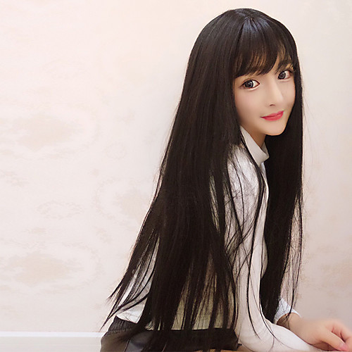 

Cosplay Wigs Women's 30 inch Heat Resistant Fiber Black Anime Wig