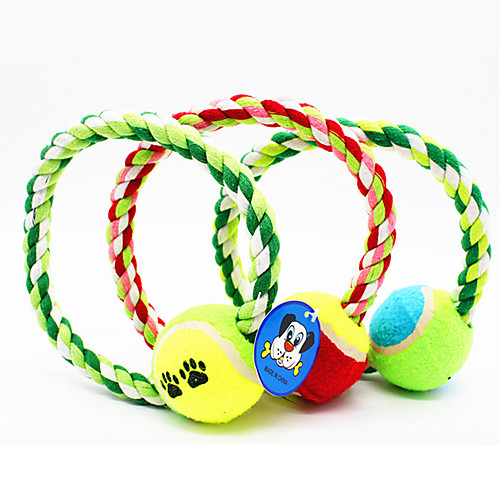 

Pet Toys Chew Toy Rope Tennis Ball Textile