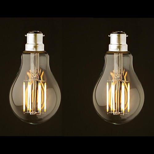 

ONDENN 2pcs 8 W LED Filament Bulbs 800 lm B22 G60 8 LED Beads COB Dimmable Warm White 220-240 V 110-130 V / 2 pcs / RoHS